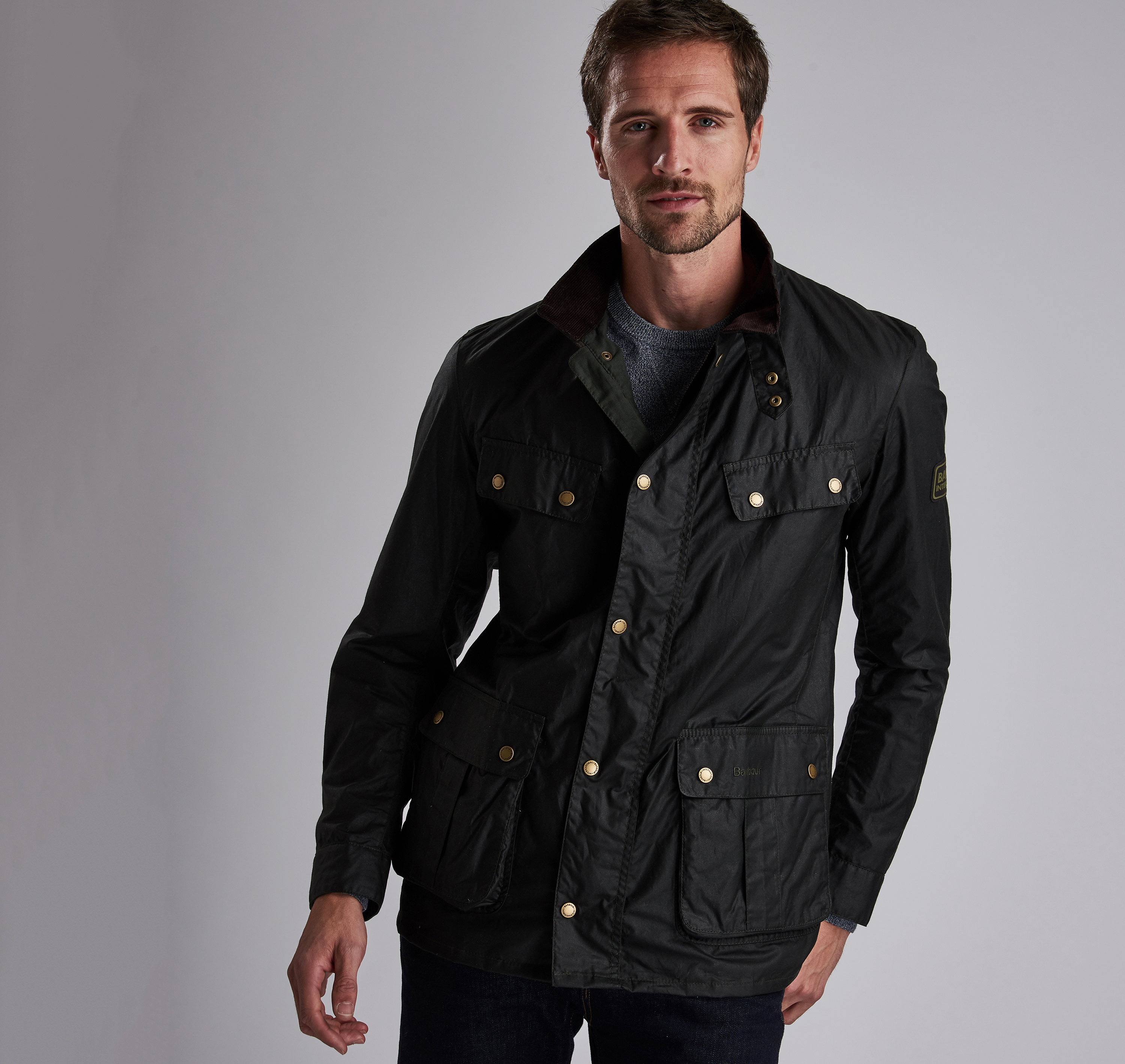 barbour balintore waxed cotton jacket